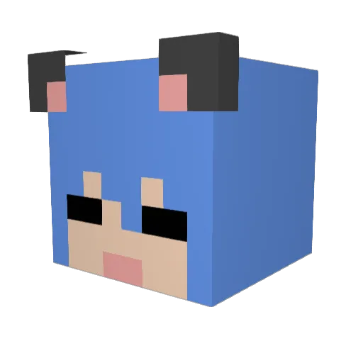 UKINITTY Minecraft avatar head, 3D render