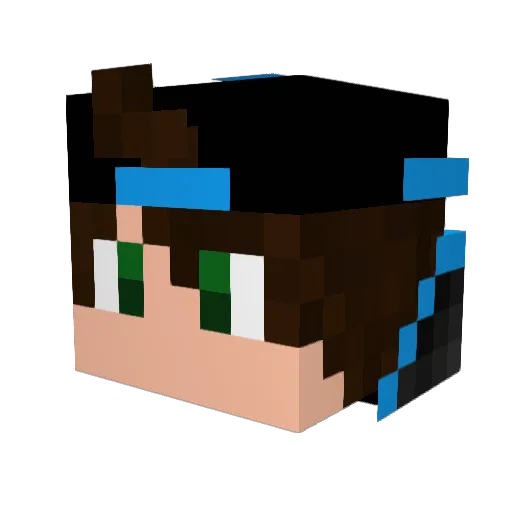 UKKE12 Minecraft avatar head, 3D render