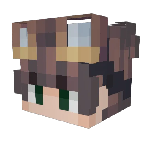 UKP_Dummoderso Minecraft avatar head, 3D render