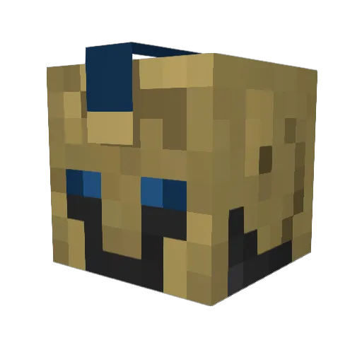 UKWizards03 Minecraft avatar head, 3D render