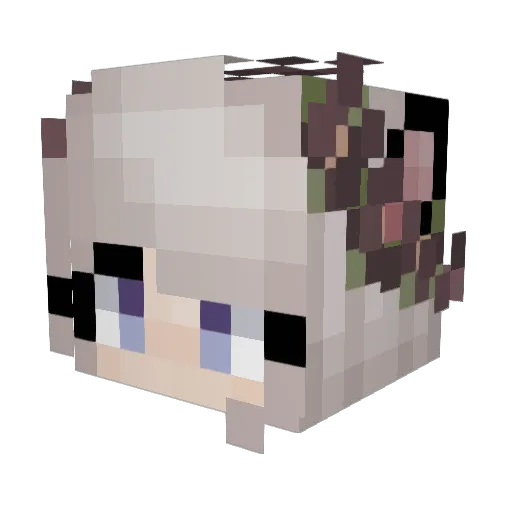 UKi_0509 Minecraft avatar head, 3D render