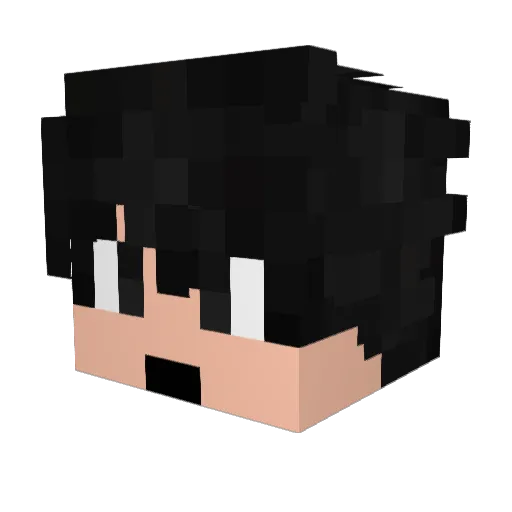 ULAAT Minecraft avatar head, 3D render