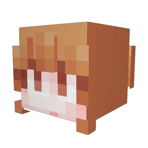ULIM Minecraft avatar head, 3D render