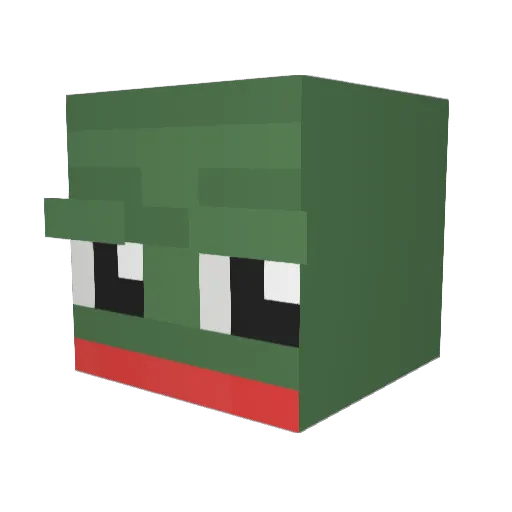 ULTRATUNA Minecraft avatar head, 3D render