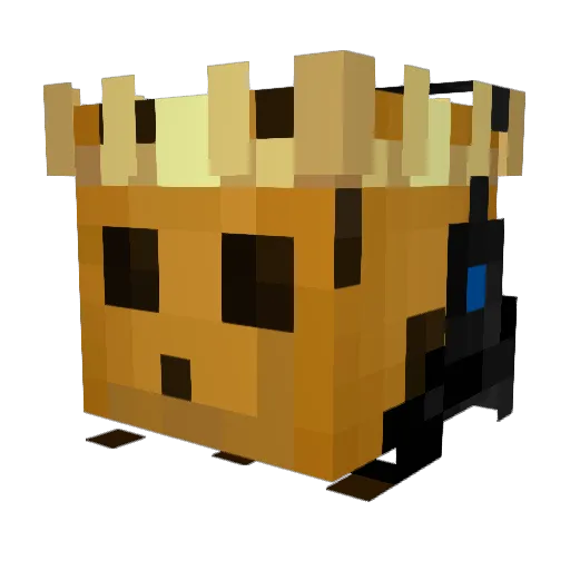 ULTRAWEEB Minecraft avatar head, 3D render