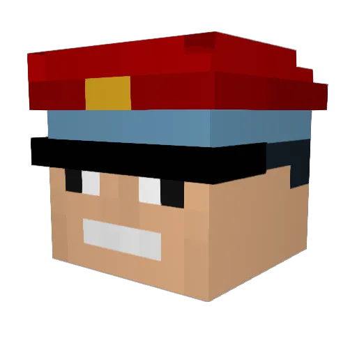 UMAIBOU1225 Minecraft avatar head, 3D render