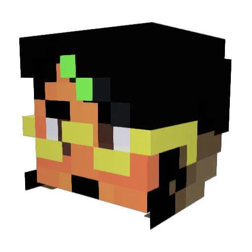 UMAUMAUMAA Minecraft avatar head, 3D render