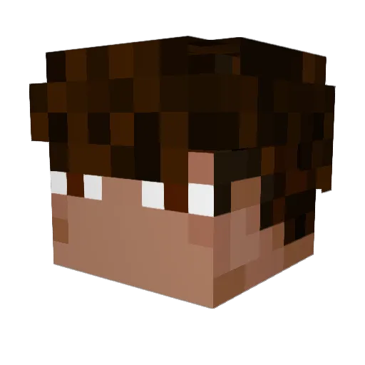 UMAYS Minecraft avatar head, 3D render
