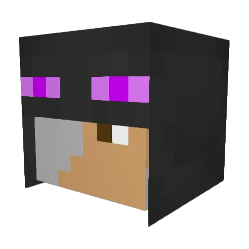 UMA_111 Minecraft avatar head, 3D render