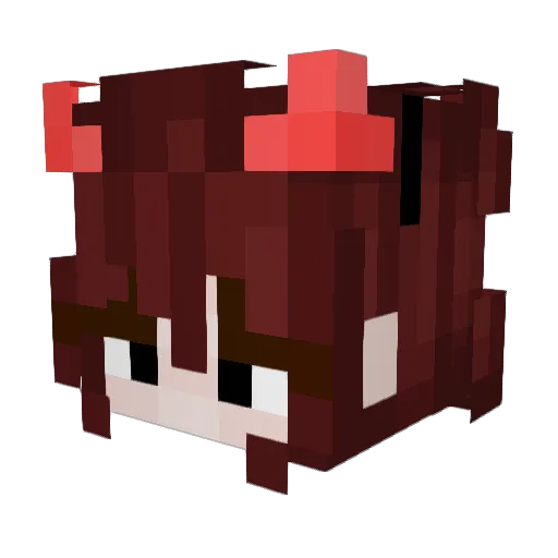 UMRushi Minecraft avatar head, 3D render