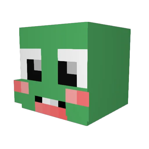 UMTi Minecraft avatar head, 3D render