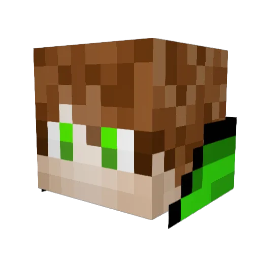 UM_Pyreez Minecraft avatar head, 3D render