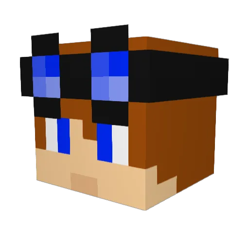 UN2CEF Minecraft avatar head, 3D render