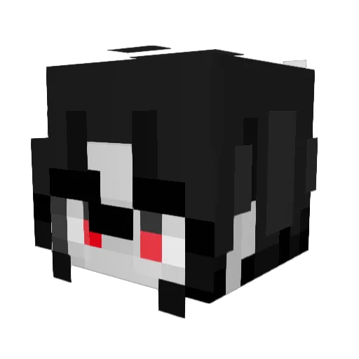 UNCANNYISM Minecraft avatar head, 3D render