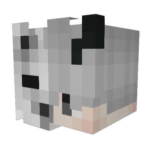 UND3T3CT3D Minecraft avatar head, 3D render