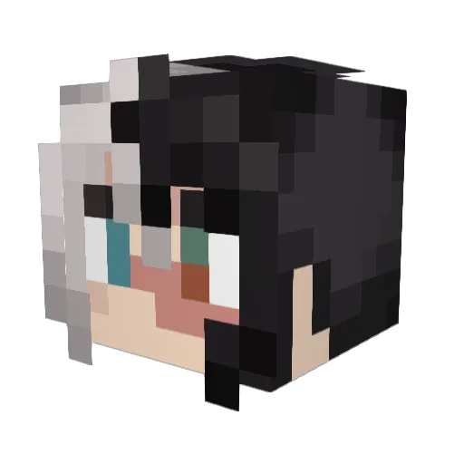 UNDERLINEk Minecraft avatar head, 3D render