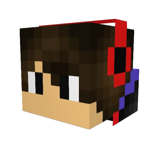 UNI0929 Minecraft avatar head, 3D render