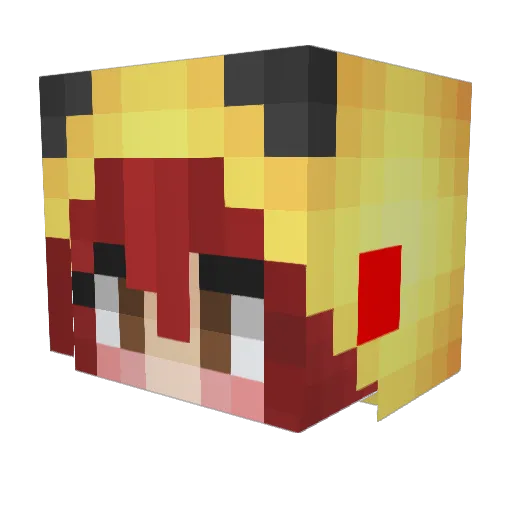 UNIBLOX Minecraft avatar head, 3D render