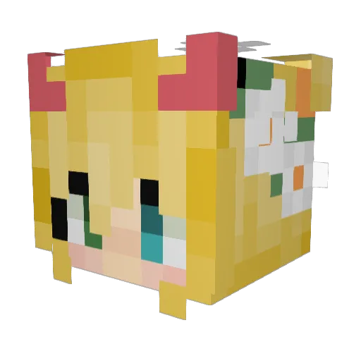 UNICORNIAGAMER Minecraft avatar head, 3D render