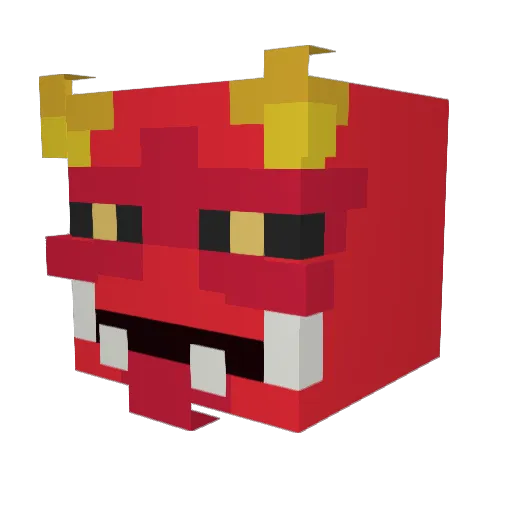 UNICORNN01 Minecraft avatar head, 3D render