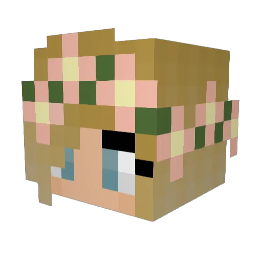 UNICORNVIKY Minecraft avatar head, 3D render