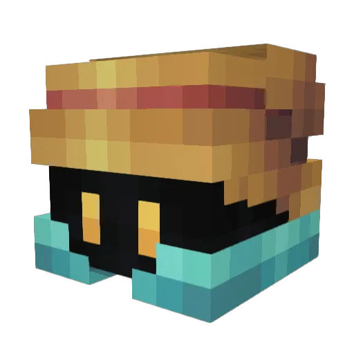UNIKURO_P Minecraft avatar head, 3D render