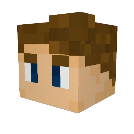 UNIT001 Minecraft avatar head, 3D render