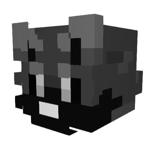 UNI_MOON Minecraft avatar head, 3D render