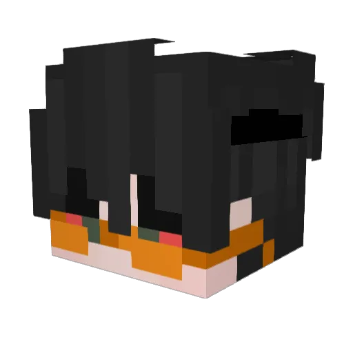 UNKISM Minecraft avatar head, 3D render