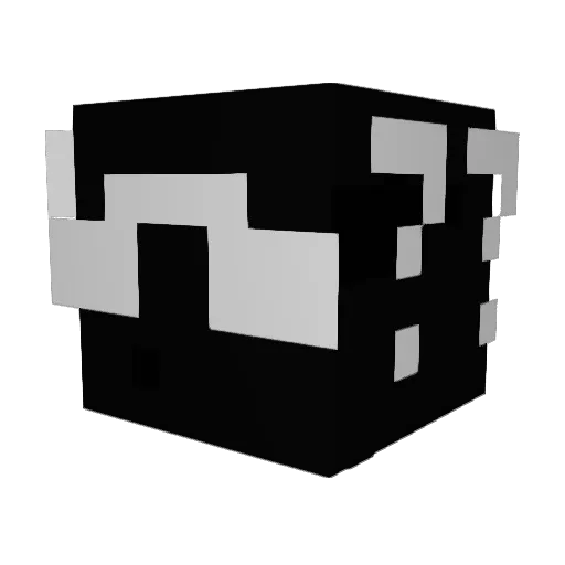 UNKNWWN Minecraft avatar head, 3D render