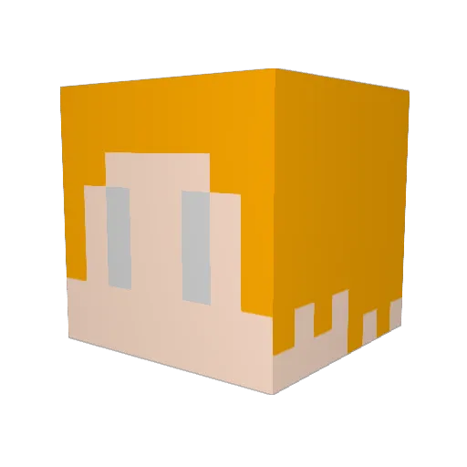 UNKOMP3 Minecraft avatar head, 3D render