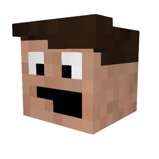 UNK_Kevin Minecraft avatar head, 3D render