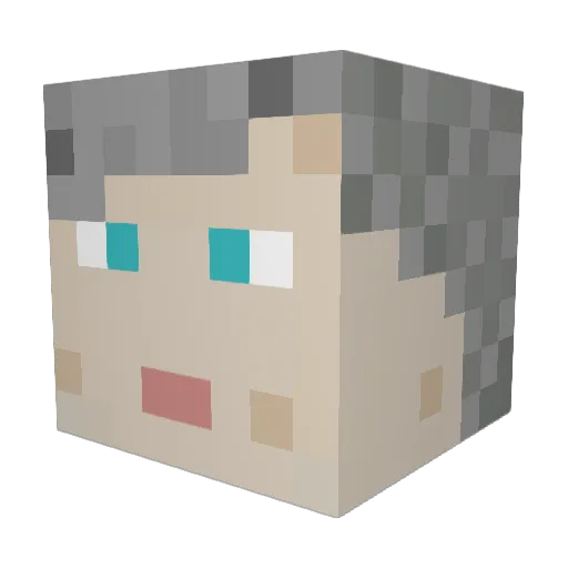 UNLE45HED_YT Minecraft avatar head, 3D render
