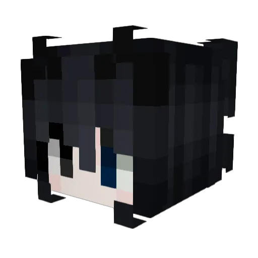 UNO132 Minecraft avatar head, 3D render