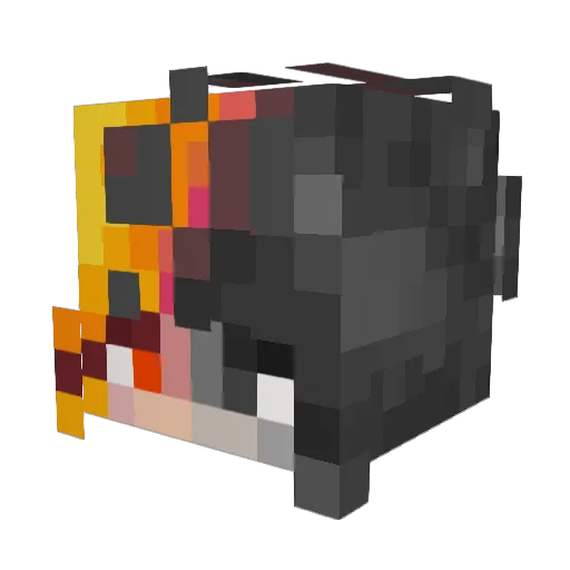 UNSAL37 Minecraft avatar head, 3D render