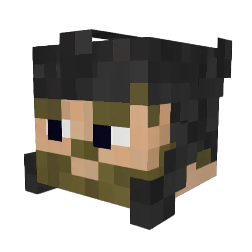 UNTAMABLE2 Minecraft avatar head, 3D render