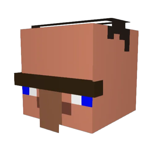 UNUUB Minecraft avatar head, 3D render