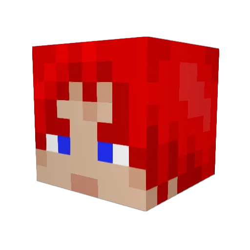 UN_Ren Minecraft avatar head, 3D render