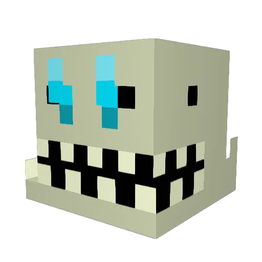 UN_dead1 Minecraft avatar head, 3D render
