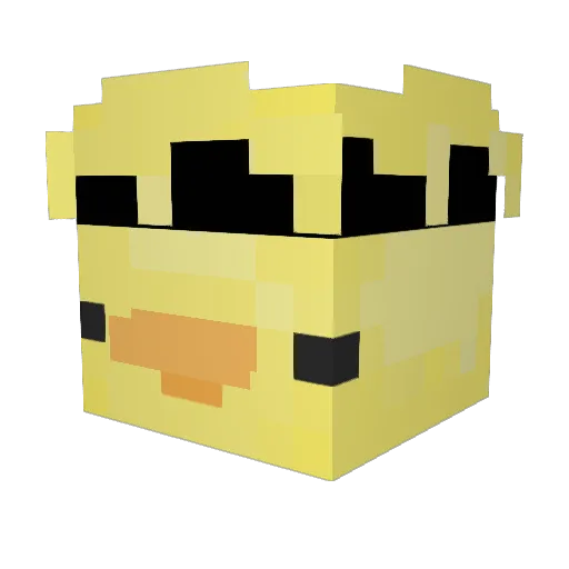 UNamSaying Minecraft avatar head, 3D render