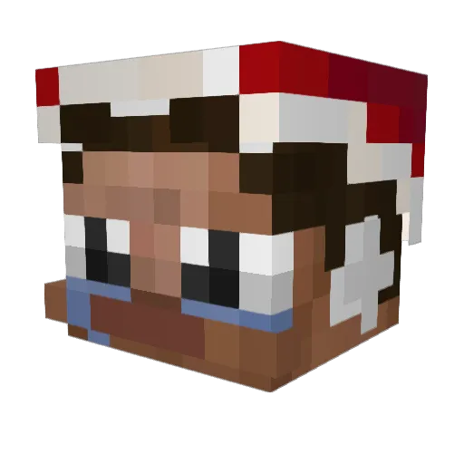 UNeedIsus Minecraft avatar head, 3D render