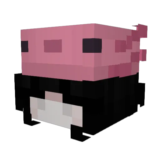 UO3 Minecraft avatar head, 3D render