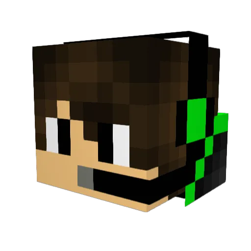 UPLOADV9 Minecraft avatar head, 3D render