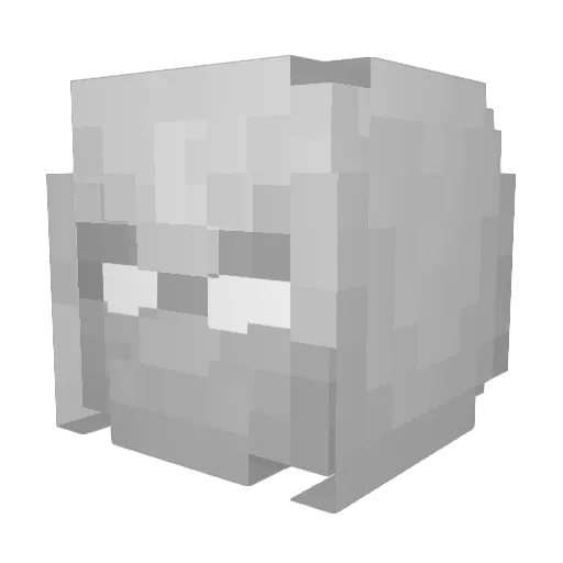 UP_Noom Minecraft avatar head, 3D render