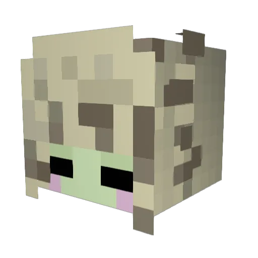 UP_Uni Minecraft avatar head, 3D render