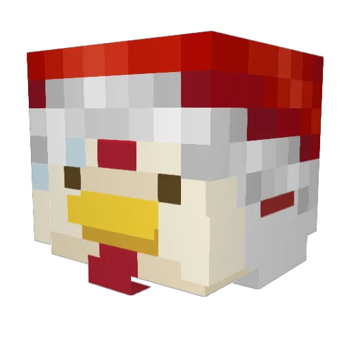 UPilMe Minecraft avatar head, 3D render