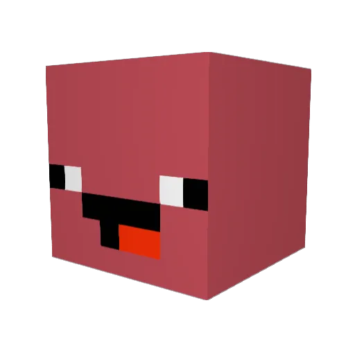 UPlayMybz Minecraft avatar head, 3D render