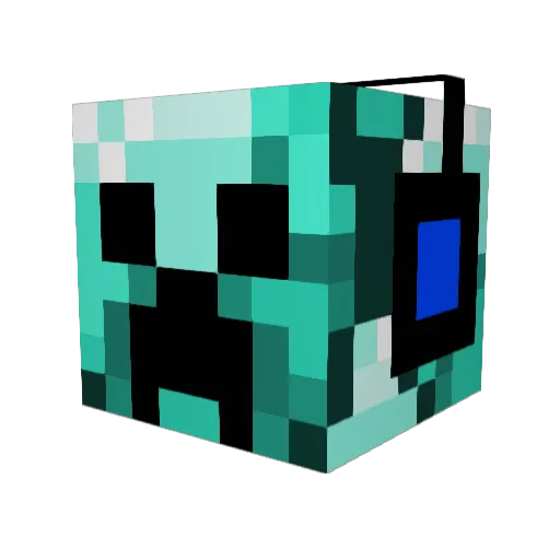 UPokedTheBear Minecraft avatar head, 3D render