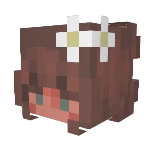 UQ6 Minecraft avatar head, 3D render