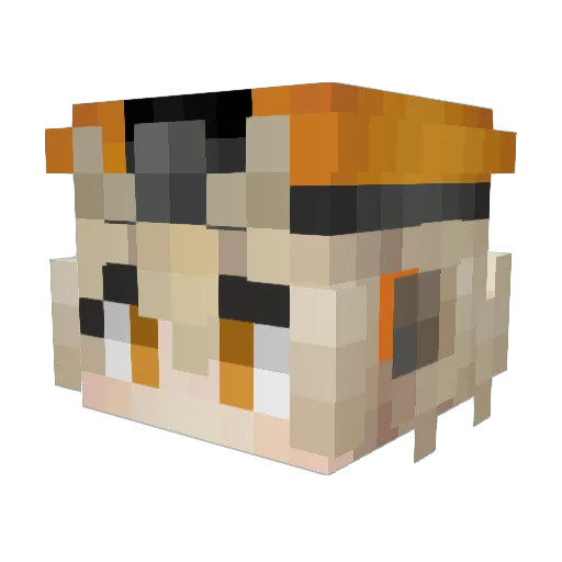 UQ_O_QU Minecraft avatar head, 3D render
